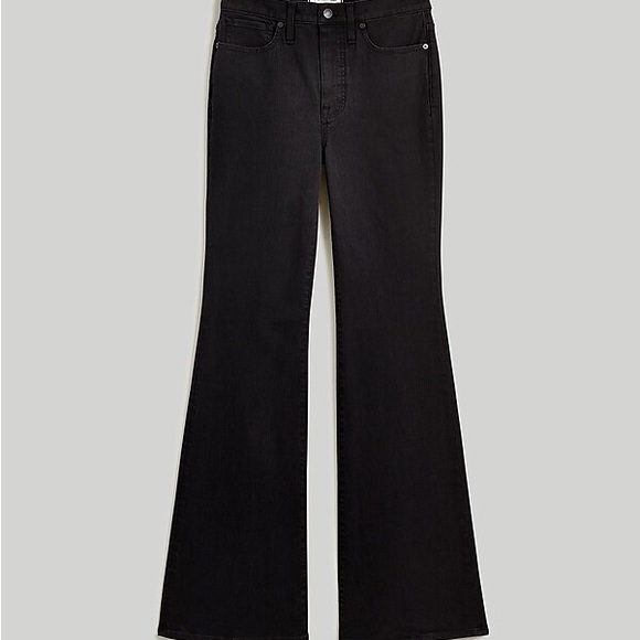 Madewell Skinny Flare Jeans in Black Frost Wash Size 33 - Picture 3 of 13